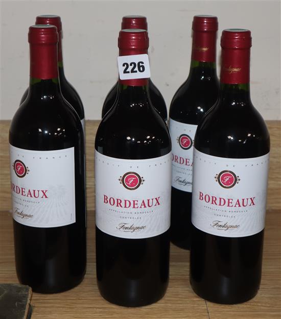 Six Bordeaux red wines